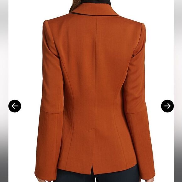 Ramy Brook Rachel Zip Sleeve Single Button Blazer in Cinnamon 6 - Picture 3 of 13